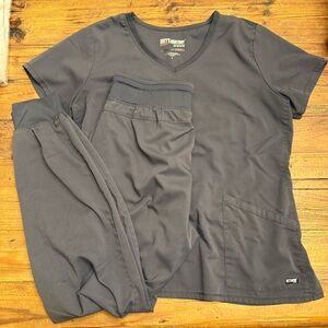 J9 - Grey's Anatomy Dark Gray Scrub Set